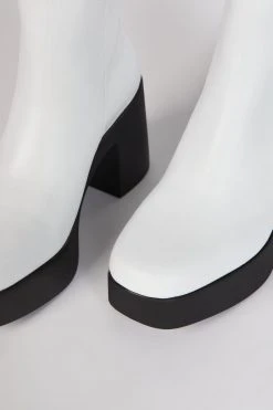 Intentionally Blank DRUE 3.0 HEELED BOOT White SHOES