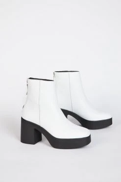 Intentionally Blank DRUE 3.0 HEELED BOOT White SHOES