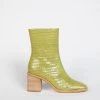 Intentionally Blank CONTOUR HEELED BOOT Apple Green SHOES