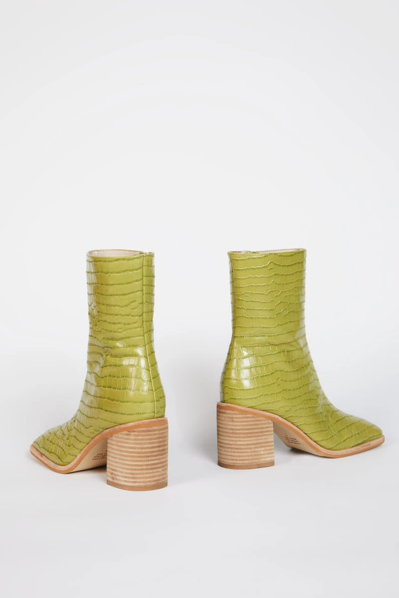 Intentionally Blank CONTOUR HEELED BOOT Apple Green SHOES 4 Intentionally Blank CONTOUR HEELED BOOT Apple Green SHOES