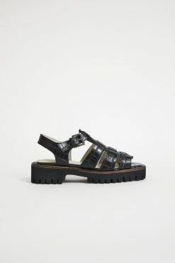 Intentionally Blank SHOES HADDIE FISHERMAN SANDAL Black
