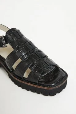 Intentionally Blank SHOES HADDIE FISHERMAN SANDAL Black
