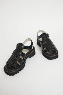 Intentionally Blank SHOES HADDIE FISHERMAN SANDAL Black
