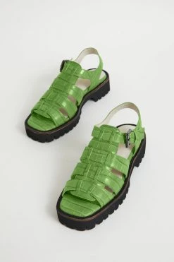 Intentionally Blank HADDIE FISHERMAN SANDAL Apple Green SHOES