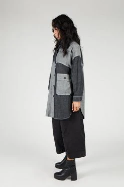 Intentionally Blank HEZEL Button Down Grey 11 Intentionally Blank HEZEL Button Down Grey