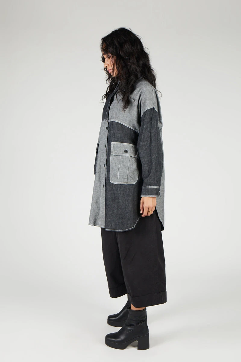 Intentionally Blank HEZEL Button Down Grey 6 Intentionally Blank HEZEL Button Down Grey