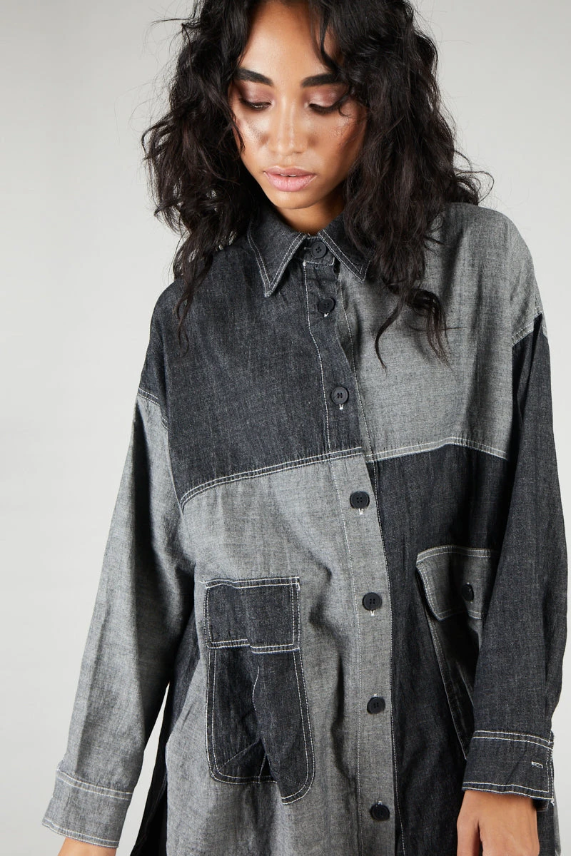 Intentionally Blank HEZEL Button Down Grey 4 Intentionally Blank HEZEL Button Down Grey