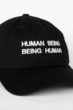 Intentionally Blank IT'S HUMAN NATURE Dad Cap Black/White