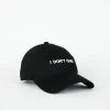Intentionally Blank I DON'T CARE Dad Cap Black White ACCESSORIES