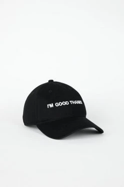Intentionally Blank I'M GOOD THANKS Dad Cap Black White