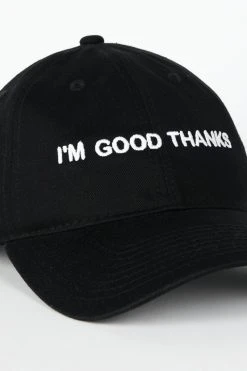 Intentionally Blank I'M GOOD THANKS Dad Cap Black White