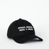 Intentionally Blank BROKE, BROKEN, NEED A BREAK Dad Cap Black White