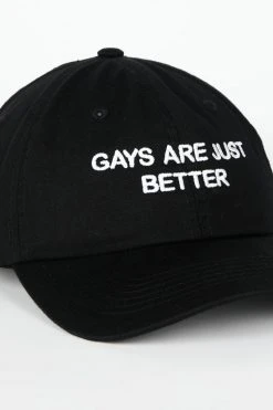 Intentionally Blank LOVE MY GAYS Dad Cap Black/White