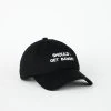 Intentionally Blank SHOULD I GET BANGS Dad Cap Black/White ACCESSORIES