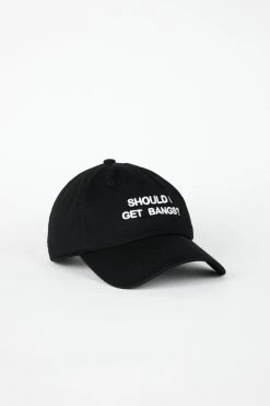 Intentionally Blank SHOULD I GET BANGS Dad Cap Black/White ACCESSORIES