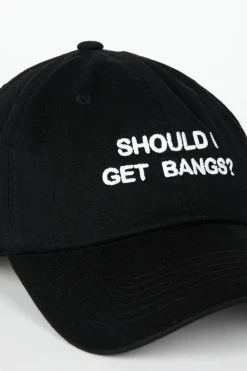 Intentionally Blank SHOULD I GET BANGS Dad Cap Black/White ACCESSORIES