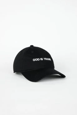 Intentionally Blank GOD IS TRANS Dad Cap Black/White ACCESSORIES