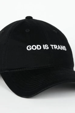 Intentionally Blank GOD IS TRANS Dad Cap Black/White ACCESSORIES
