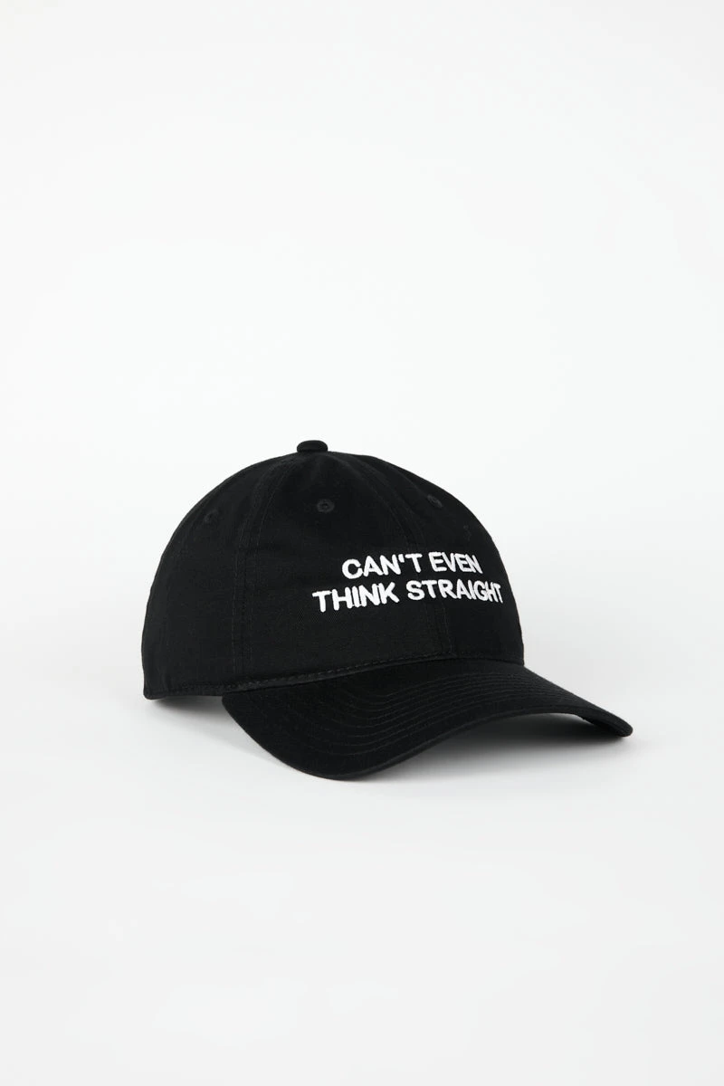 Intentionally Blank CAN'T EVEN THINK STRAIGHT Dad Cap Black/White ACCESSORIES 3 Intentionally Blank CAN'T EVEN THINK STRAIGHT Dad Cap Black/White ACCESSORIES