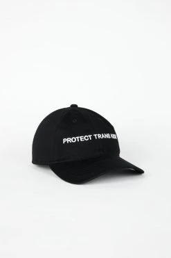 Intentionally Blank PROTECT TRANS KIDS Dad Cap Black/White