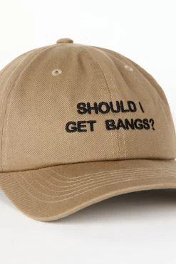 Intentionally Blank SHOULD I GET BANGS Dad Cap Khaki/Black ACCESSORIES