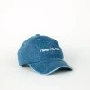 Intentionally Blank I SAID I'M FINE Dad Cap Denim/White ACCESSORIES 2 Intentionally Blank I SAID I'M FINE Dad Cap Denim/White ACCESSORIES