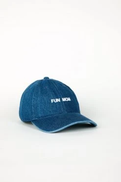 Intentionally Blank FUN MOM Dad Cap Denim/White ACCESSORIES