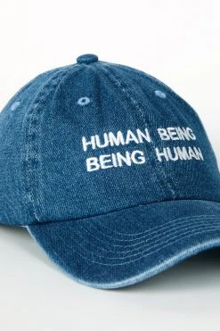 Intentionally Blank ACCESSORIES IT'S HUMAN NATURE Dad Cap Denim White 8 Intentionally Blank ACCESSORIES IT'S HUMAN NATURE Dad Cap Denim White
