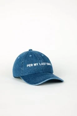 Intentionally Blank ACCESSORIES PER MY LAST Dad Cap Denim/White