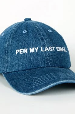 Intentionally Blank ACCESSORIES PER MY LAST Dad Cap Denim/White