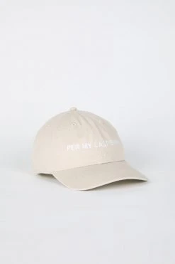 Intentionally Blank ACCESSORIES PER MY LAST Dad Cap Sand/White