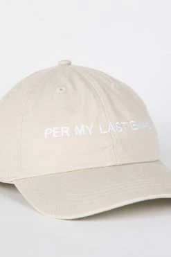 Intentionally Blank ACCESSORIES PER MY LAST Dad Cap Sand/White