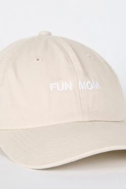 Intentionally Blank ACCESSORIES FUN MOM Dad Cap Sand/White