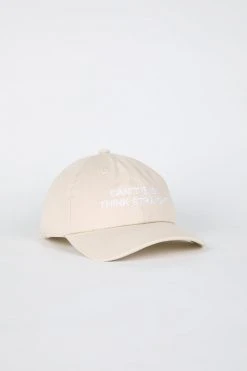 Intentionally Blank CAN'T EVEN THINK STRAIGHT Dad Cap Sand/White ACCESSORIES