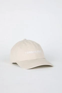 Intentionally Blank ACCESSORIES I SAID I'M FINE Dad Cap Sand/White