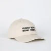 Intentionally Blank IT'S HUMAN NATURE Dad Cap Sand/Black ACCESSORIES