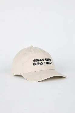 Intentionally Blank IT'S HUMAN NATURE Dad Cap Sand/Black ACCESSORIES