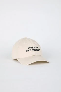 Intentionally Blank SHOULD I GET BANGS Dad Cap Sand/Black