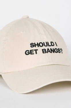 Intentionally Blank SHOULD I GET BANGS Dad Cap Sand/Black