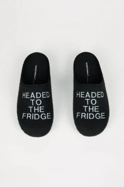Intentionally Blank LATE NIGHT SNACK SLIPPER BLACK ACCESSORIES