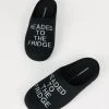 Intentionally Blank LATE NIGHT SNACK SLIPPER BLACK ACCESSORIES