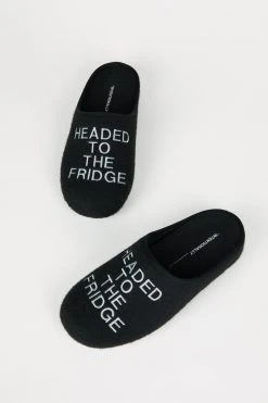 Intentionally Blank LATE NIGHT SNACK SLIPPER BLACK ACCESSORIES