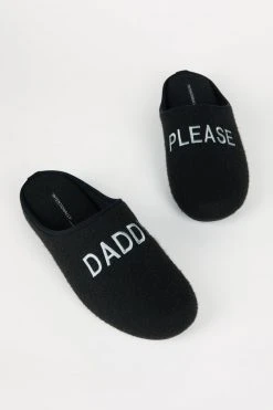 Intentionally Blank ACCESSORIES MEN'S DADDY PLEASE SLIPPER BLACK