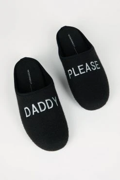 Intentionally Blank ACCESSORIES MEN'S DADDY PLEASE SLIPPER BLACK
