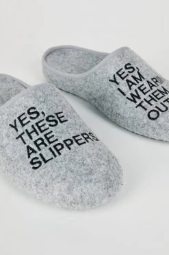 Intentionally Blank ACCESSORIES MEN'S NO SHAME SLIPPER CHARCOAL