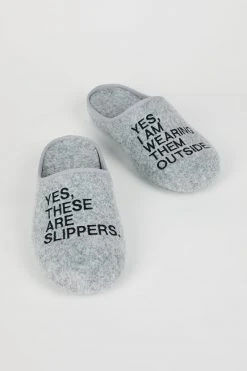 Intentionally Blank ACCESSORIES MEN'S NO SHAME SLIPPER CHARCOAL