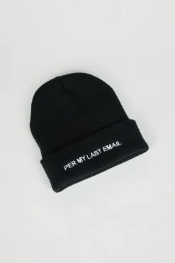 Intentionally Blank PER MY LAST Knit Beanie Black/White ACCESSORIES
