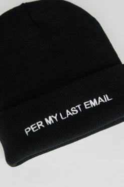 Intentionally Blank PER MY LAST Knit Beanie Black/White ACCESSORIES
