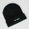 Intentionally Blank FUN MOM Knit Beanie Black/White ACCESSORIES