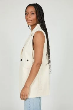 Intentionally Blank COLLUM VEST Parchment NEW ARRIVALS